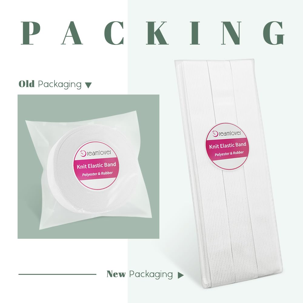 Dreamlover White Elastic Spool, 1 Inch x 6 Yards