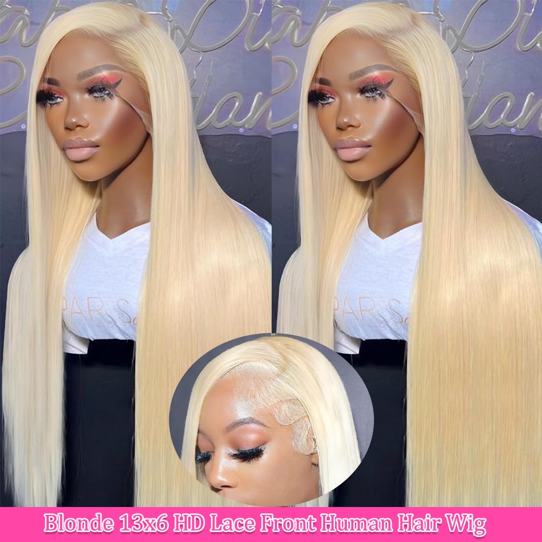 613 Lace Front Wig Human Hair 13x6 HD Transparent Blonde Lace Front Wigs Human Hair 180% Density Guleless Wigs Human Hair Pre Plucked 20 inch 613 HD Lace Frontal Wigs