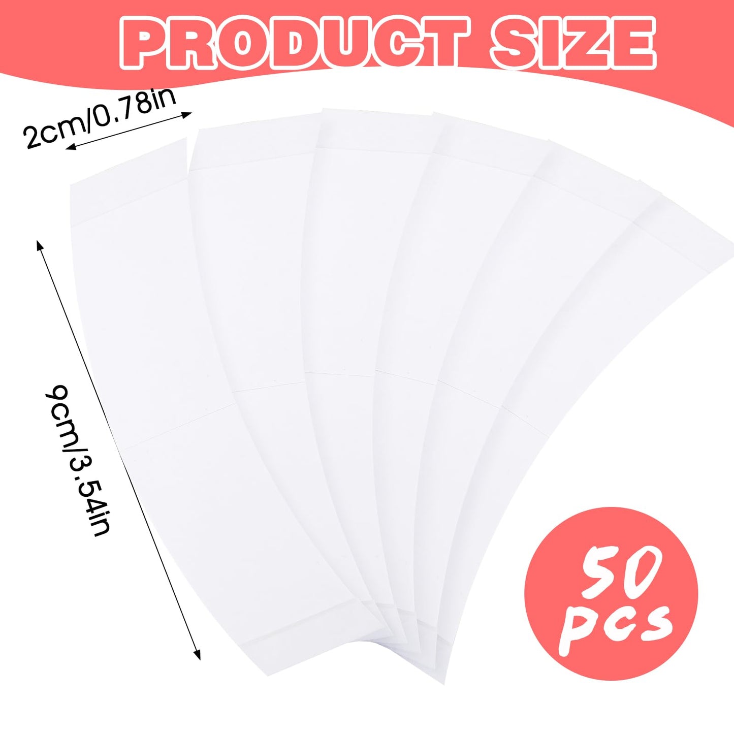 Prasacco 50 PCS Wig Tape for Lace Front Wigs - Invisible Waterproof Double Side Tape Strips for Hairpieces and Hair Extensions