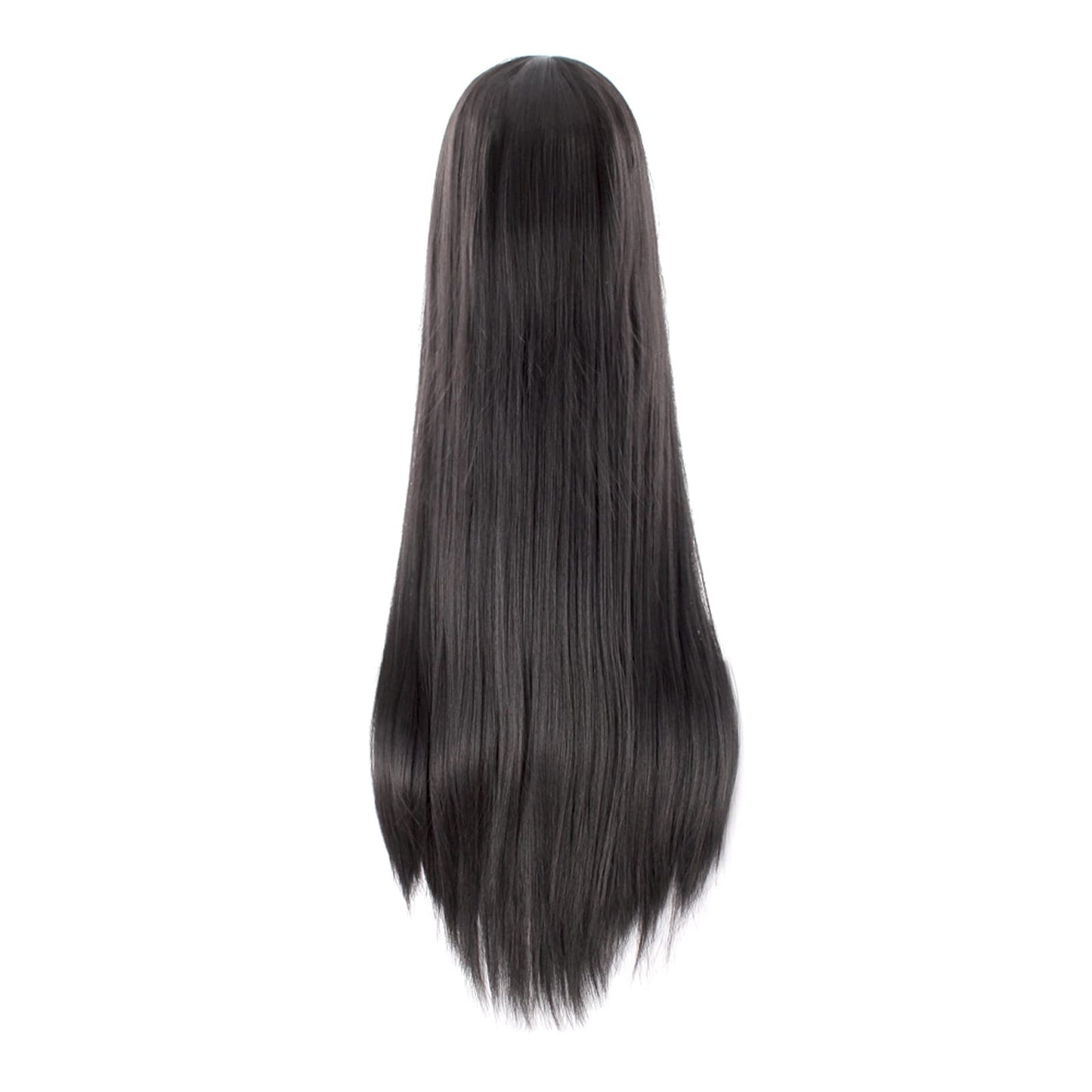 MapofBeauty 40 Inch/ 100 cm Carve Long Straight Cosplay Wig Anime Costume Party Wig (Black)