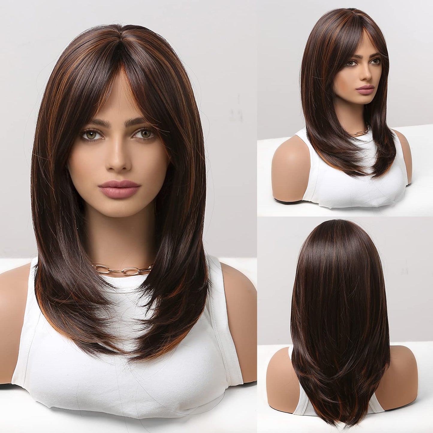 HAIRCUBE Layered Wigs for Women Synthetic Wig for Daily