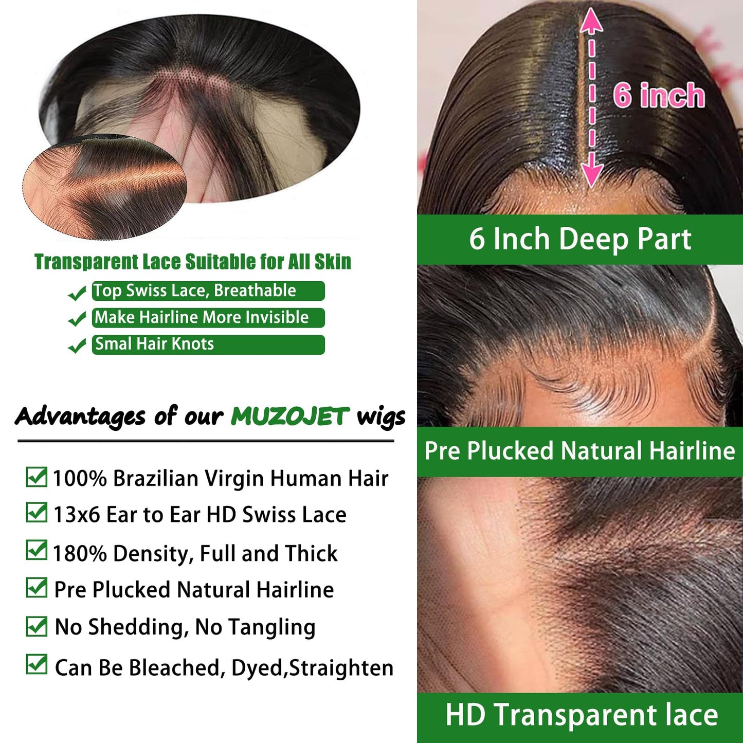 Frontal Wigs Human Hair Wigs for Black Women HD Body Wave Lace Front Wigs Human Hair 13x6 Lace Front Wigs Human Hair Pre Plucked 180 Density 10A Glueless Wigs Human Hair Pre Plucked cheap wigs 24 Inch