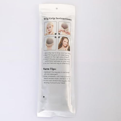 Dreamlover Wig Grip Band, Headband for Keeping Wigs in Place, Black, 2 Pieces