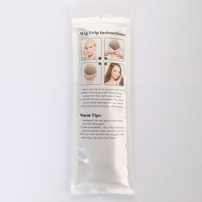 Dreamlover Wig Grip Bands, Headband for Keeping Wigs in Place, Tan, 2 Pieces