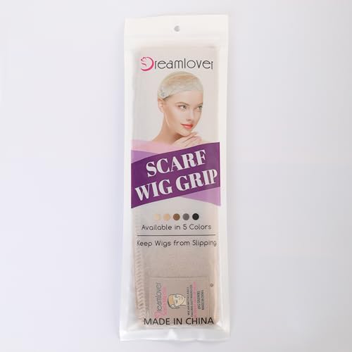Dreamlover Wig Grip Bands, Headband for Keeping Wigs in Place, Tan, 2 Pieces