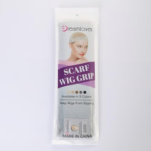 Dreamlover Wig Grip Bands for Keeping Wigs in Place, Wig Grip Headband, Grey, 2 Pieces