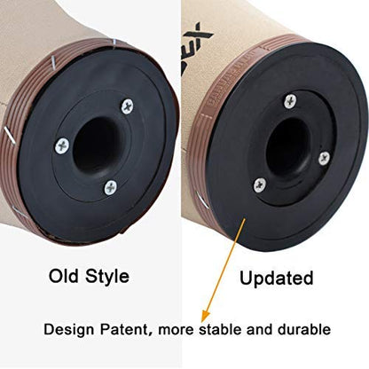 GEX 20"-24" Cork Canvas Block Head Mannequin Head Wig Display Styling Head With Mount Hole (Light Brown, 23.5")