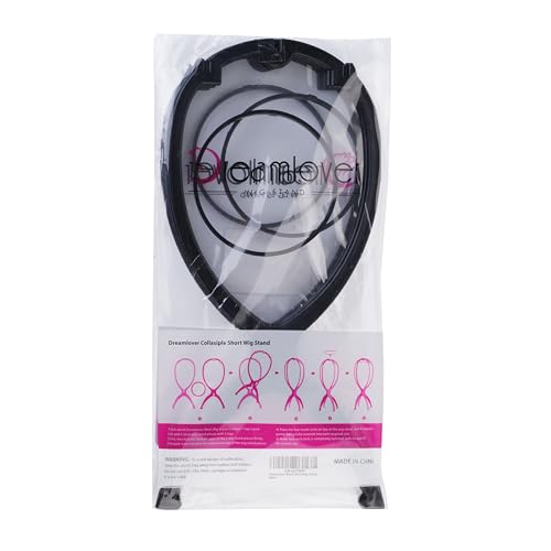 Dreamlover Wig Stand, Wig Head Stand, Wig Holder for Multiple Wigs, Black, 3 Pack