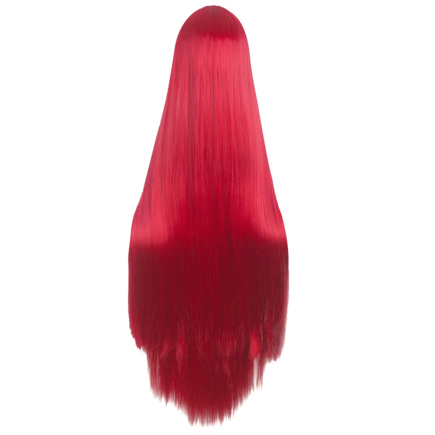 MapofBeauty 40 Inch/100 cm Fashion Straight Long Costume Anime Cosplay Anime Wig (Bright Red)