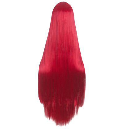 MapofBeauty 40 Inch/100 cm Fashion Straight Long Costume Anime Cosplay Anime Wig (Bright Red)