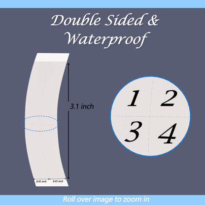 Lace Front Wig Tape - 36 Pieces, Water-Proof Strong Adhesive Double Sided Lace Wigs Tape (White Color (1/4))