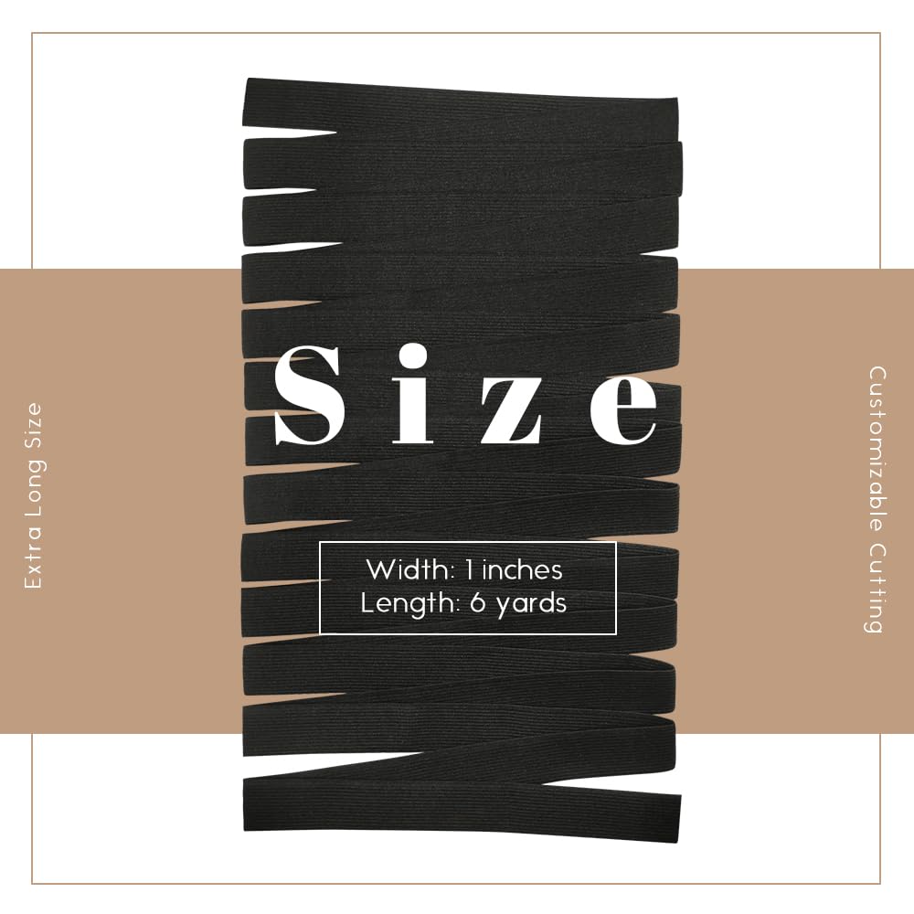 Dreamlover Wig Band, Elastic Band for Sewing, 1 Inch X 6 Yard