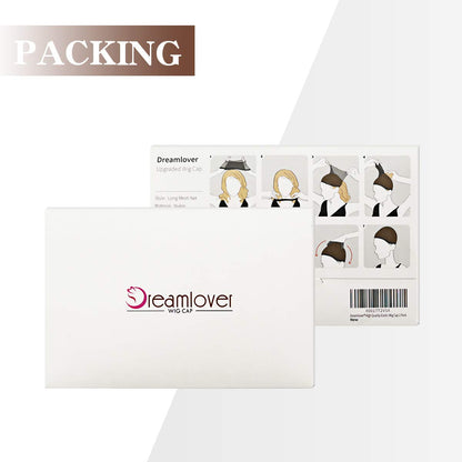 Dreamlover Hair Net for Wig, Brown Mesh Wig Cap for Long Hair, 2 Pieces