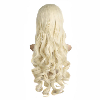 MapofBeauty Lolita Long Curly Clip on Ponytails Cosplay Wig (Light Blonde)