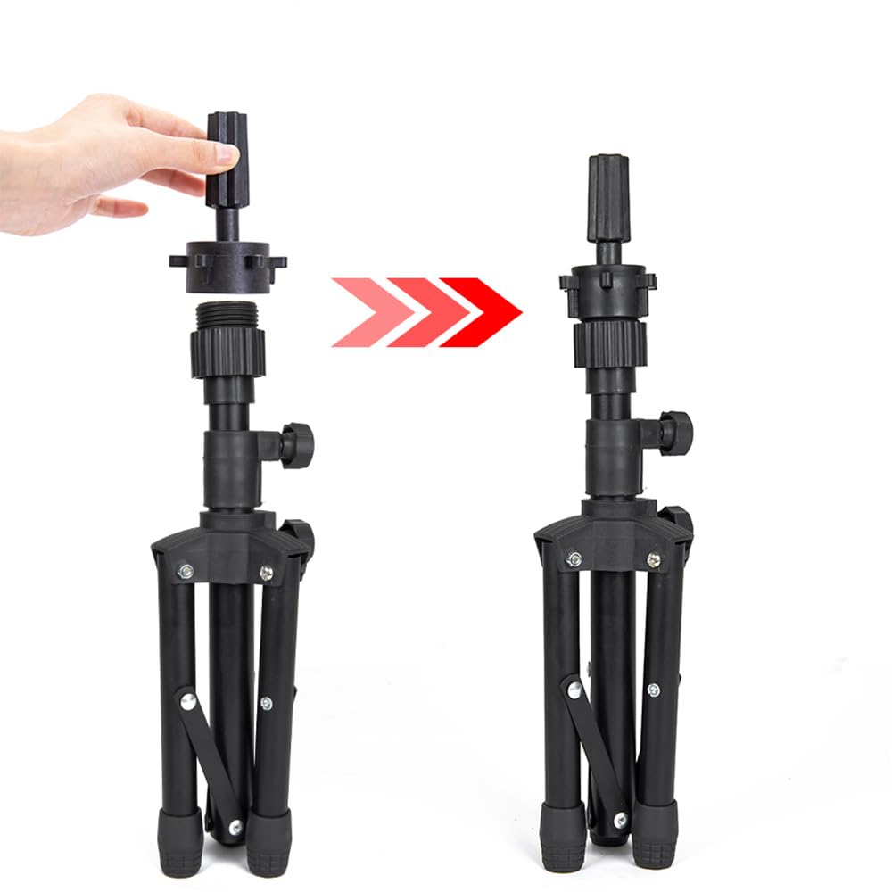 MINI Wig Stand Tripod, 25 Inch Adjustable Mannequin Head Stand, Wig Head Stand for Training Heads And Canvas Block Head (Mannequin Head Not Included)