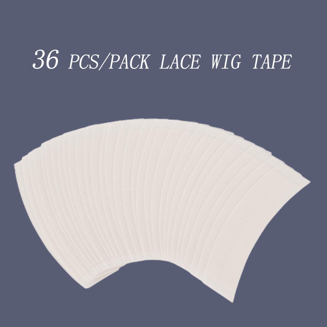 Lace Front Wig Tape - 36 Pieces, Water-Proof Strong Adhesive Double Sided Lace Wigs Tape (White Color (1/4))