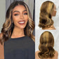 Honey Blonde Bob Wig Human Hair 16 Inch 13x4 Body Wave 4/27 Highlight Ombre HD Lace Front Wigs Human Hair Pre Plucked Glueless Lace Frontal Bob Wigs for Women