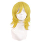 MapofBeauty 14 Inch/35 cm Short Cosplay Wolf Tail Synthetic Side Bangs Party Wig (Yellow)