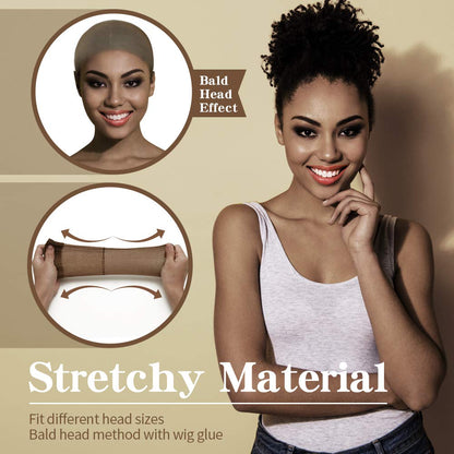 Dreamlover Wig Caps for Women, Brown Stocking Caps for Wigs, 12 Pieces