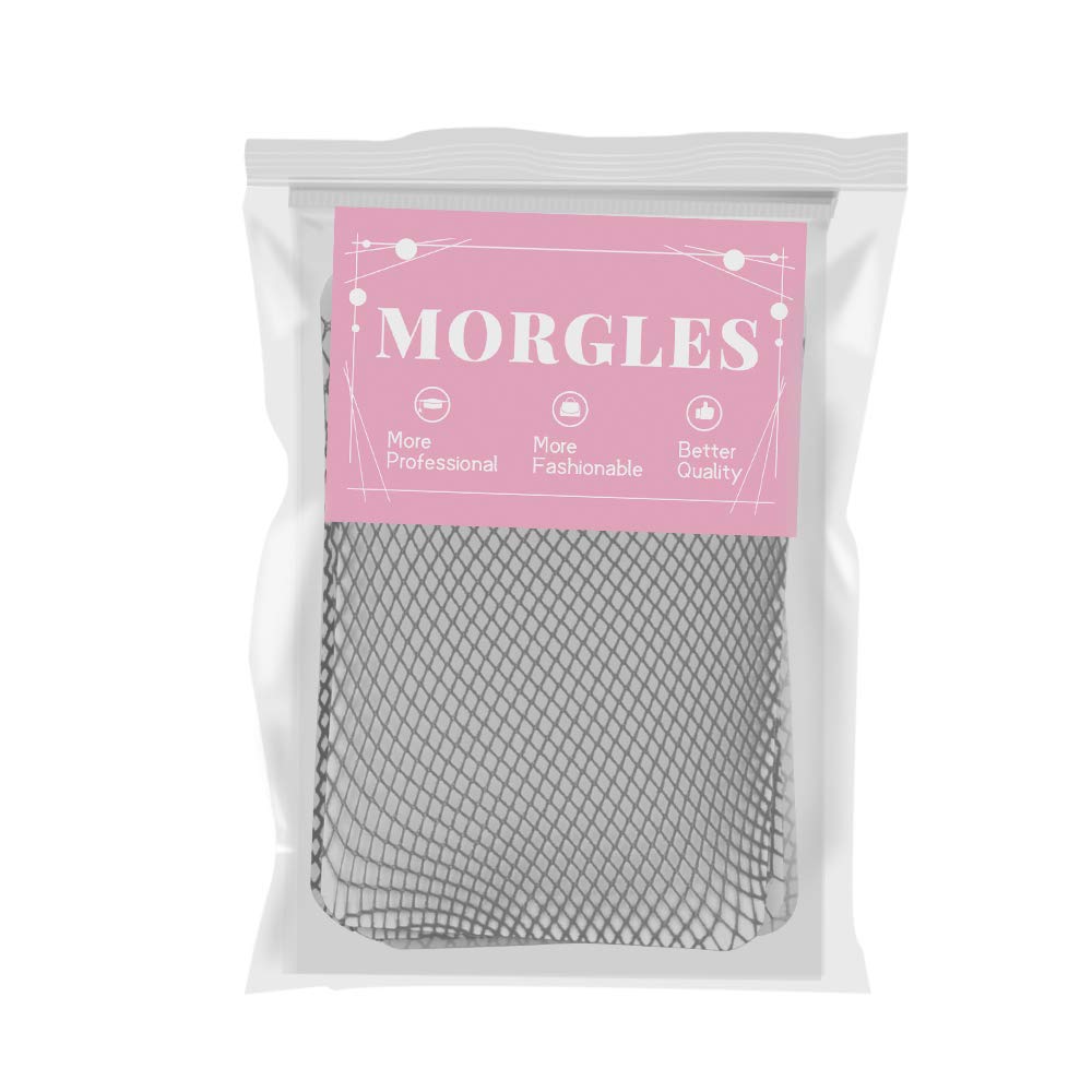 MORGLES 6PCS Wig Cap Non Slip, Black Mesh Net Wig Caps for Women Men, Kids, Weaving Hair Net Close End Fishnet
