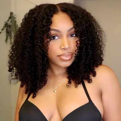 ISEE Glueless Wigs Human Hair Pre Plucked Pre Cut Ready to Wear Glueless Bob Wigs for Black Women 7x5 HD Lace Closure Wigs Human Hair 180% Density 10 Inch