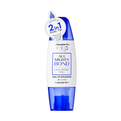 Red by Kiss All Mighty Bond Lace Front Wig Glue, Dual Tip Applicator, Instant Drying, Water Resistant, Strong Hold for Wigs, Frontals, Toupees, Safe for Sensitive Skin