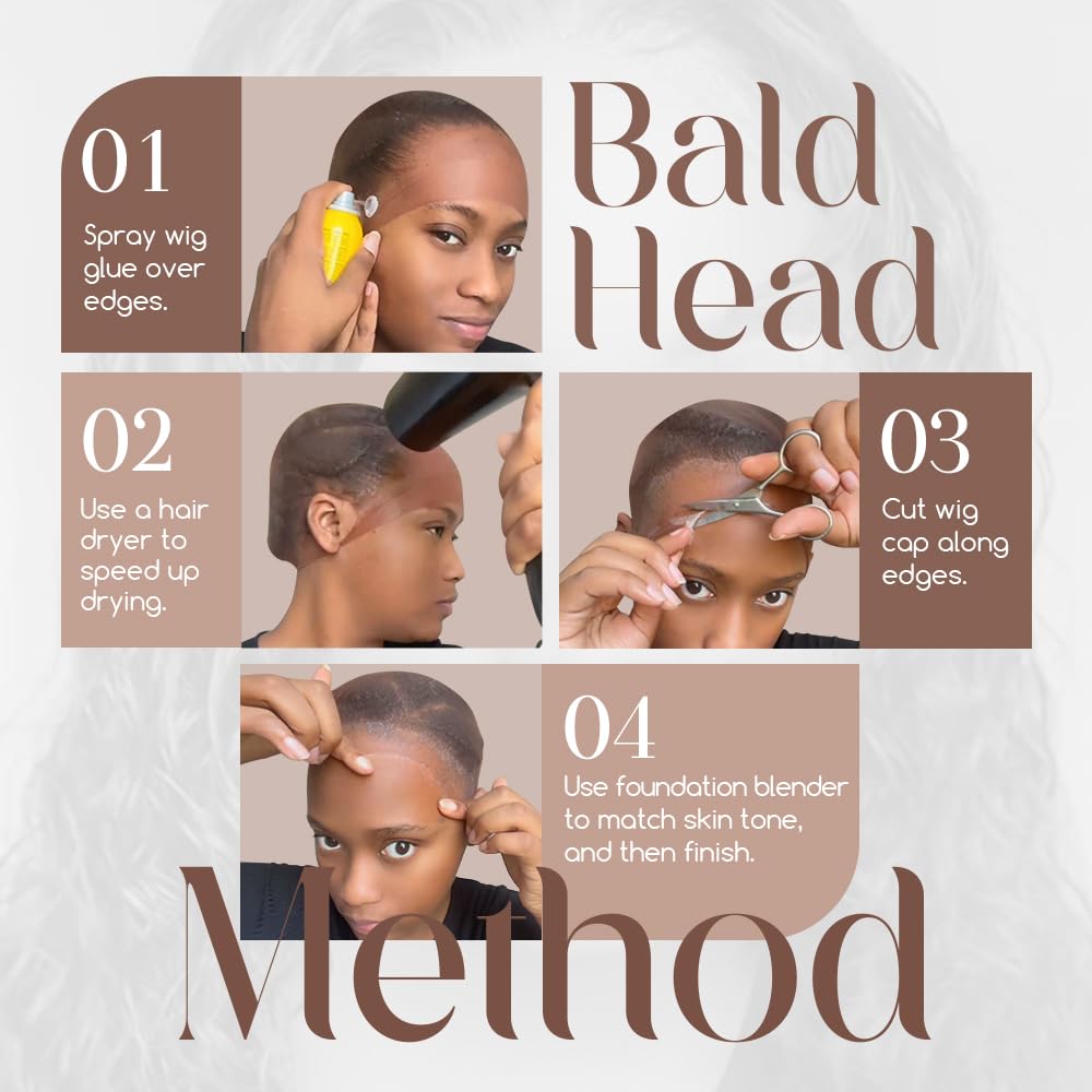 Dreamlover HD Wig Cap for Women, HD Caps for Wig, Bald Cap for Woman, Stocking Caps for Wigs, Transparent Wig Cap for Lace Front Wig, Dark Brown, 12 Pieces