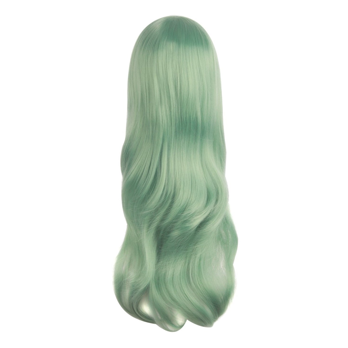 MapofBeauty 28" 70cm Long Curly Hair Ends Costume Cosplay Wig (Gray Green)