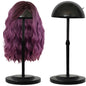Wig Stand 1PC Adjustable Height Black Plastic Wig Head Stand Portable Wig Holder Stands Non-Slip Wig Head Holders Sturdy for Multiple Wigs and Hats Styling Drying Display