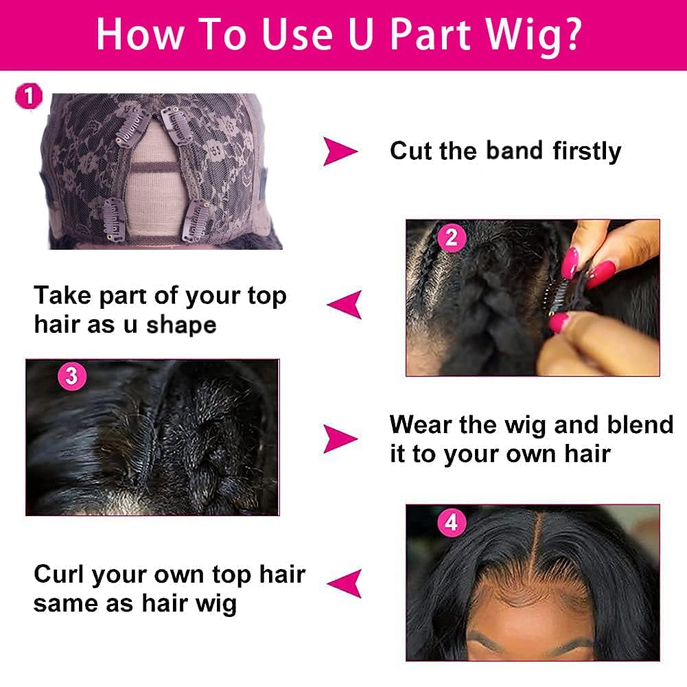 Dosacia V Part Wigs Body Wave Brazilian Virgin Human Hair Wigs For Women Upgrade No Leave Out Lace Front Wigs 180% Density 12 inch