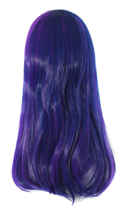 MapofBeauty 24"/60cm Side Bangs Stylish Long Great Wavy Curly Cosplay Party Wig (Mixed Purple/Pink)
