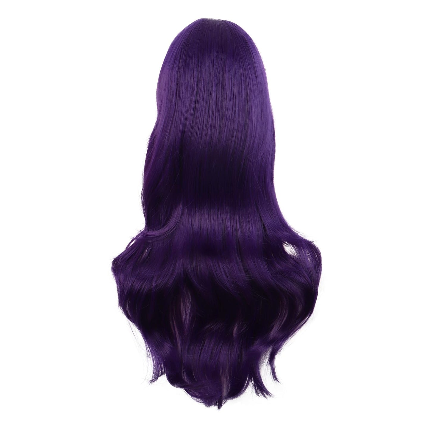 MapofBeauty 28 Inch/70 cm Women Side Bangs Long Curly Hair Cosplay Synthetic Wig (Dark Violet)