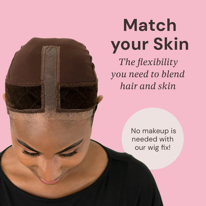 MILANO COLLECTION Lace WiGrip & Lace WigCap Combo, Premium Lace Wig Cap & Wig Band for Women, Adjustable, Reinforced Swiss Lace by HAIRLINE, Secure Velvet Headband, Chocolate Brown