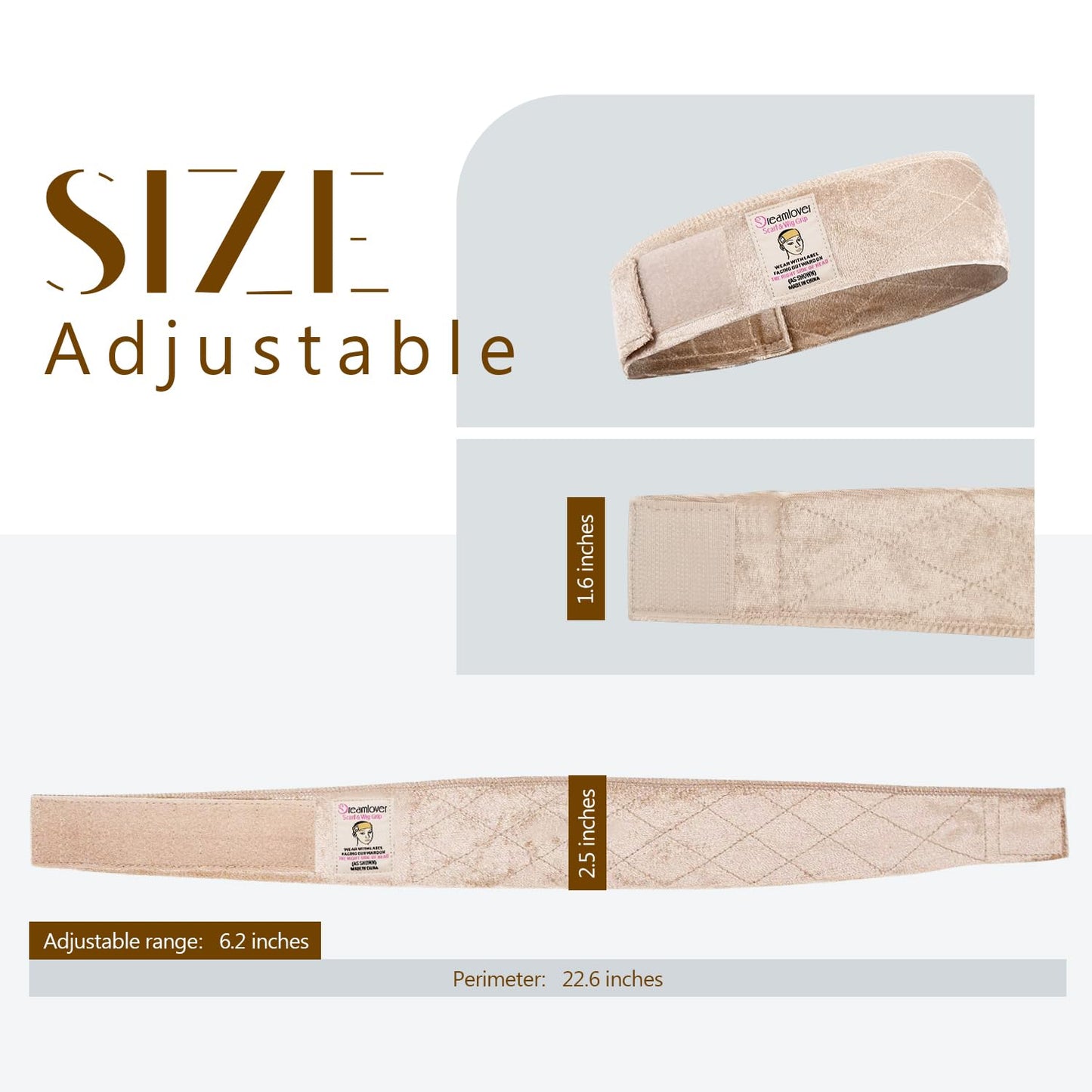 Dreamlover Wig Grip Band for Women, Nude