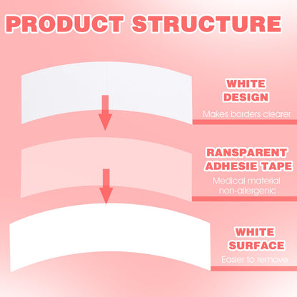 Prasacco 50 PCS Wig Tape for Lace Front Wigs - Invisible Waterproof Double Side Tape Strips for Hairpieces and Hair Extensions