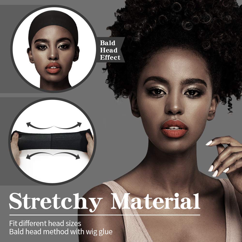 Dreamlover Black Stocking Wig Cap for Black Women, 12 Pieces