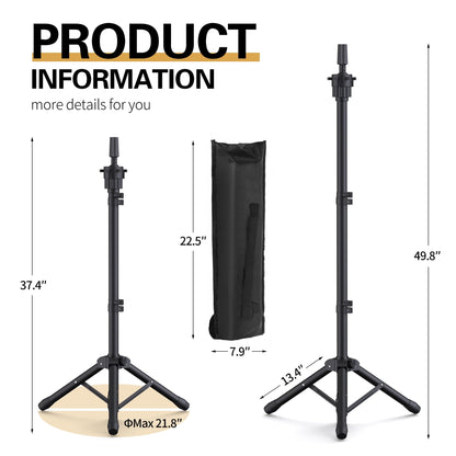 Relx Wig Head Stand - Adjustable Mannequin Head Stand - Wig Stand Tripod for Cosmetology Hairdressing Training (Head Not Included)