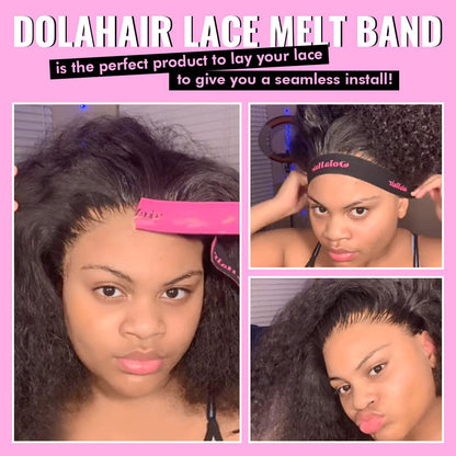 Dolahair Lace Glue for Wigs - Waterproof Super Hold Hair Bonding Glue for Weave and Hair Systems - Invisible Extreme Hold (Includes 2 Wig Bands)