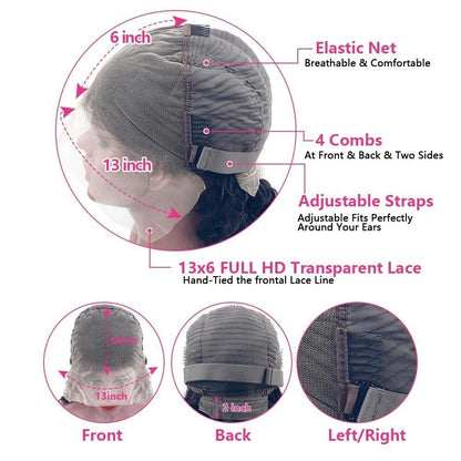 Ainmeys 32 inch 13x6 Body Wave Lace Front Wigs Human Hair 250% Density Pre Plucked HD Transparent Lace Frontal Wigs Human Hair Wigs for Black Women 10A Glueless Wigs Baby Hair