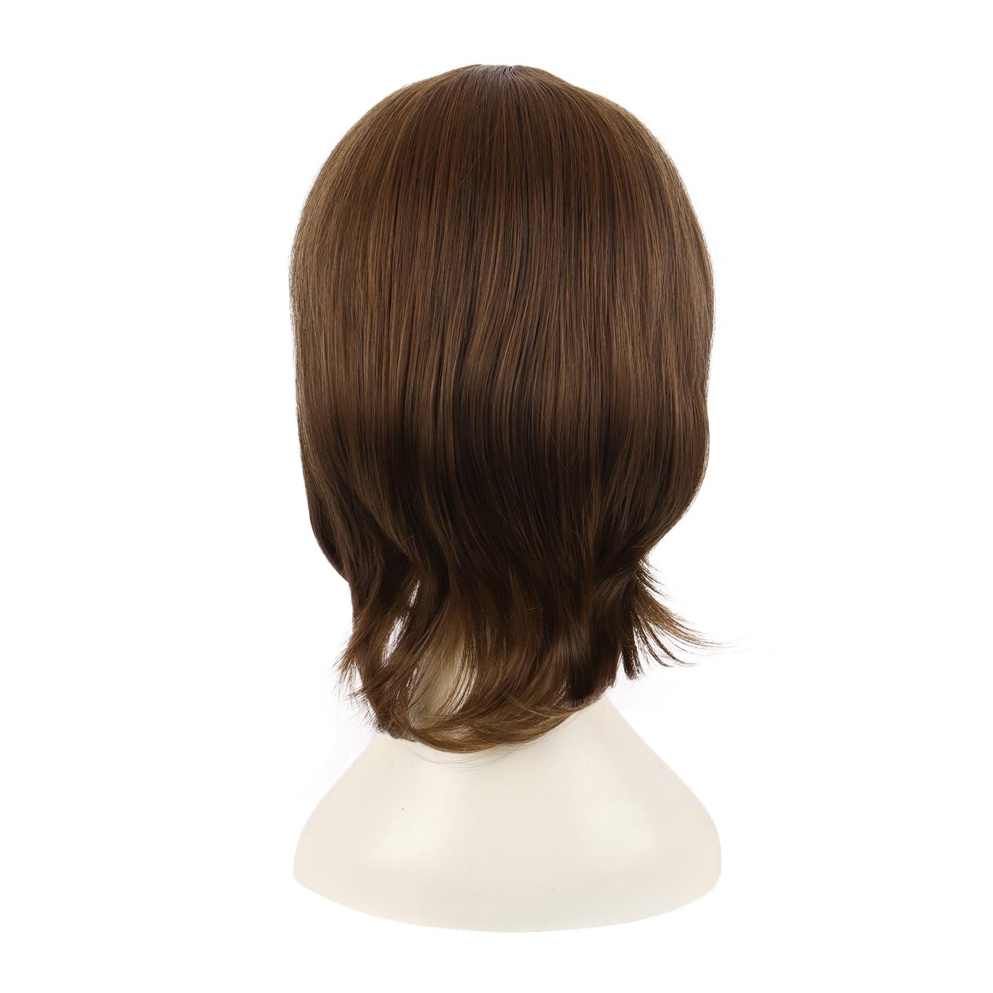 MapofBeauty 16 Inch/40 cm Short Side Bangs Synthetic Fiber Cosplay Layered Wig (Brown)