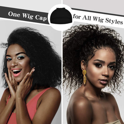 Dreamlover Black Stocking Wig Cap for Black Women, 12 Pieces