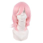 MapofBeauty 14 Inch/35 cm Short Cosplay Wolf Tail Synthetic Side Bangs Party Wig (Pink White)