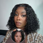 GIESWY Curly Bob Wig Human Hair 4x4 Hd Lace Front Wigs Human Hair Wear and Go Glueless Wigs Human Hair Pre Plucked Pre Cut Short Kinky Curly Bob Wigs For Women 200% Density 10 inch