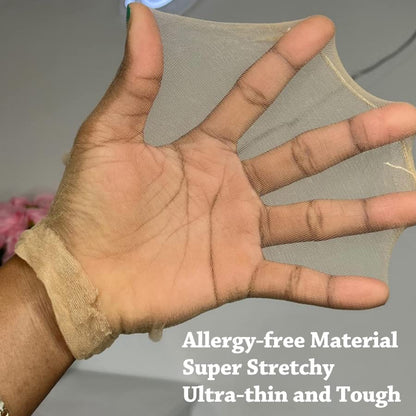 BEEOS Skinlike Real HD Wig Caps, 10 Pieces Ultra-thin Invisible and Breathable Stretchy Stocking Sheer Caps for Women Lace Front Wig