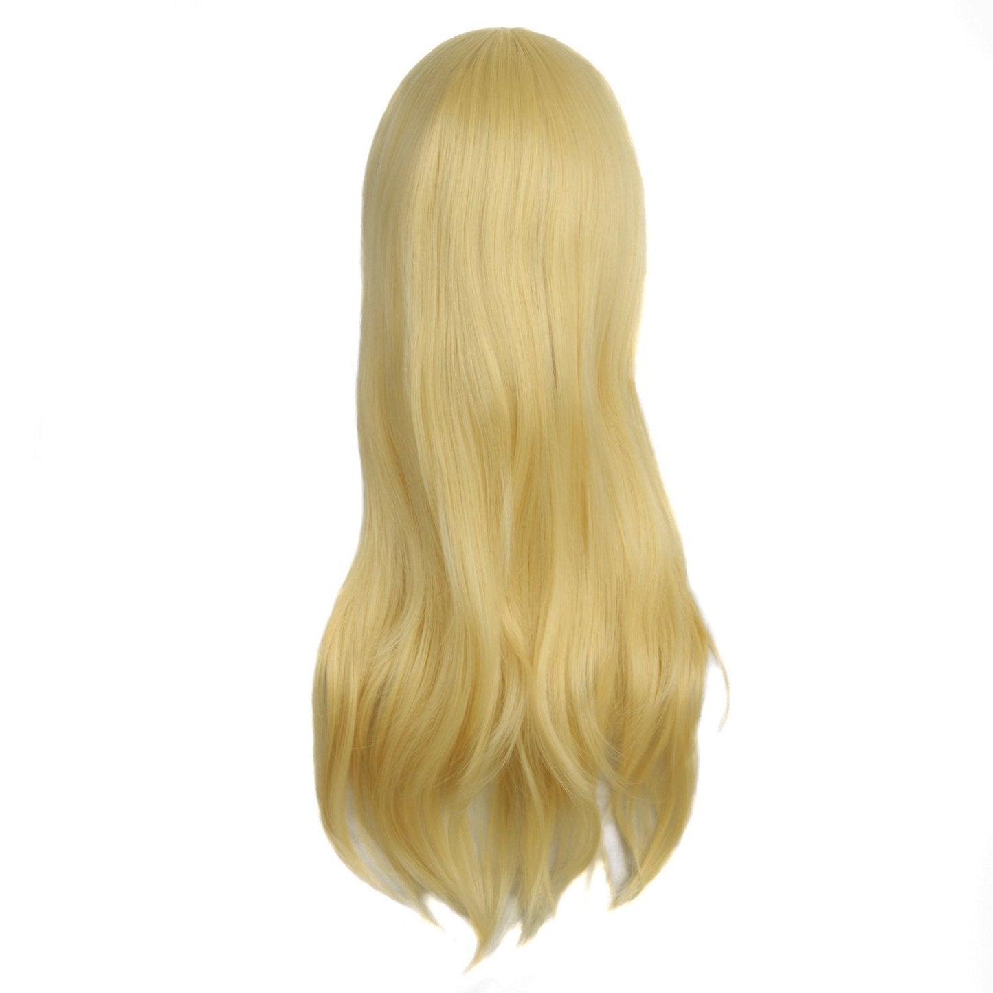 MapofBeauty 28"/70cm Women Side Bangs Long Curly Hair Cosplay Wig(Gold)