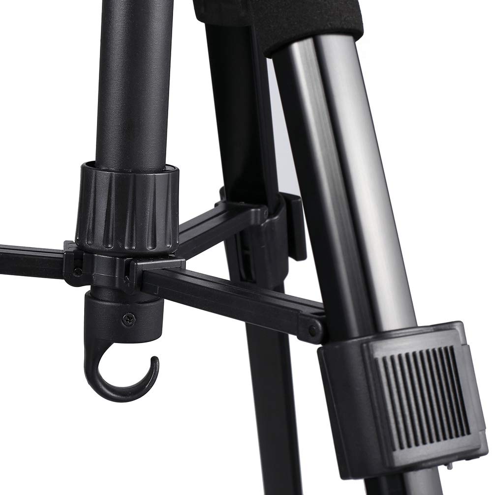 QISHI YUHUA Wig Stand Tripod with Non-Slip Base Adjustable Mannequin Head Stand with Hook Heavy Duty Manikin Head Tripod