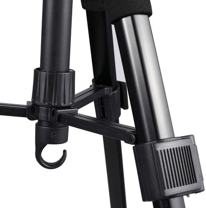 QISHI YUHUA Wig Stand Tripod with Non-Slip Base Adjustable Mannequin Head Stand with Hook Heavy Duty Manikin Head Tripod