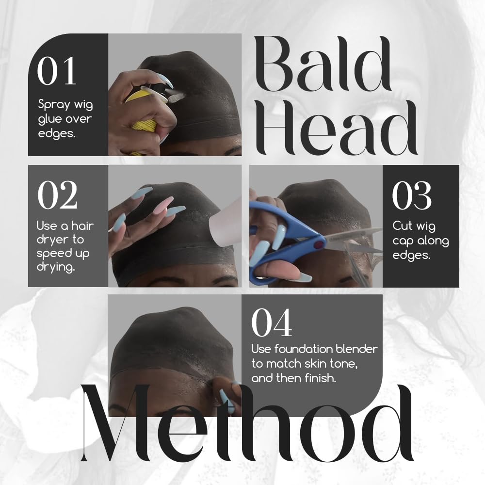 Dreamlover HD Wig Cap for Lace Front Wig, Black Wig Cap for Women, Bald Cap for Woman, Transparent HD Cap for Wigs, HD Stocking Cap for Wigs, 12 Pieces