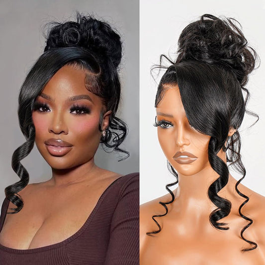 Ossilee Body Wave Glueless 360 Lace Front Wigs Human Hair Hidden Strap Pre Cut Lace Pre Bleached Knots Pre Plucked 360 Wigs for Black Women 200% Density HD Lace Front Wigs 16 Inch