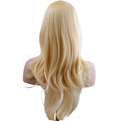 Akstore 28 inch Fashion Wigs Long Wavy Curly Hair Cosplay Wig (Golden)